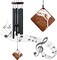 Memorial Wind Chimes for Loss of Loved One, 36" Sympathy Gifts for Loss of Dad Father Brother Friends, Bereavement Outdoor Classic Black Windchimes Suitable for Garden, Patio Decoration